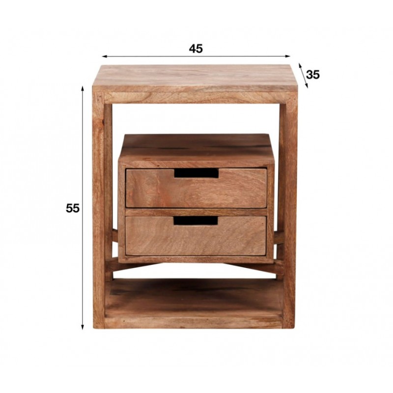 ZI Bedside table sahara 2 drawers